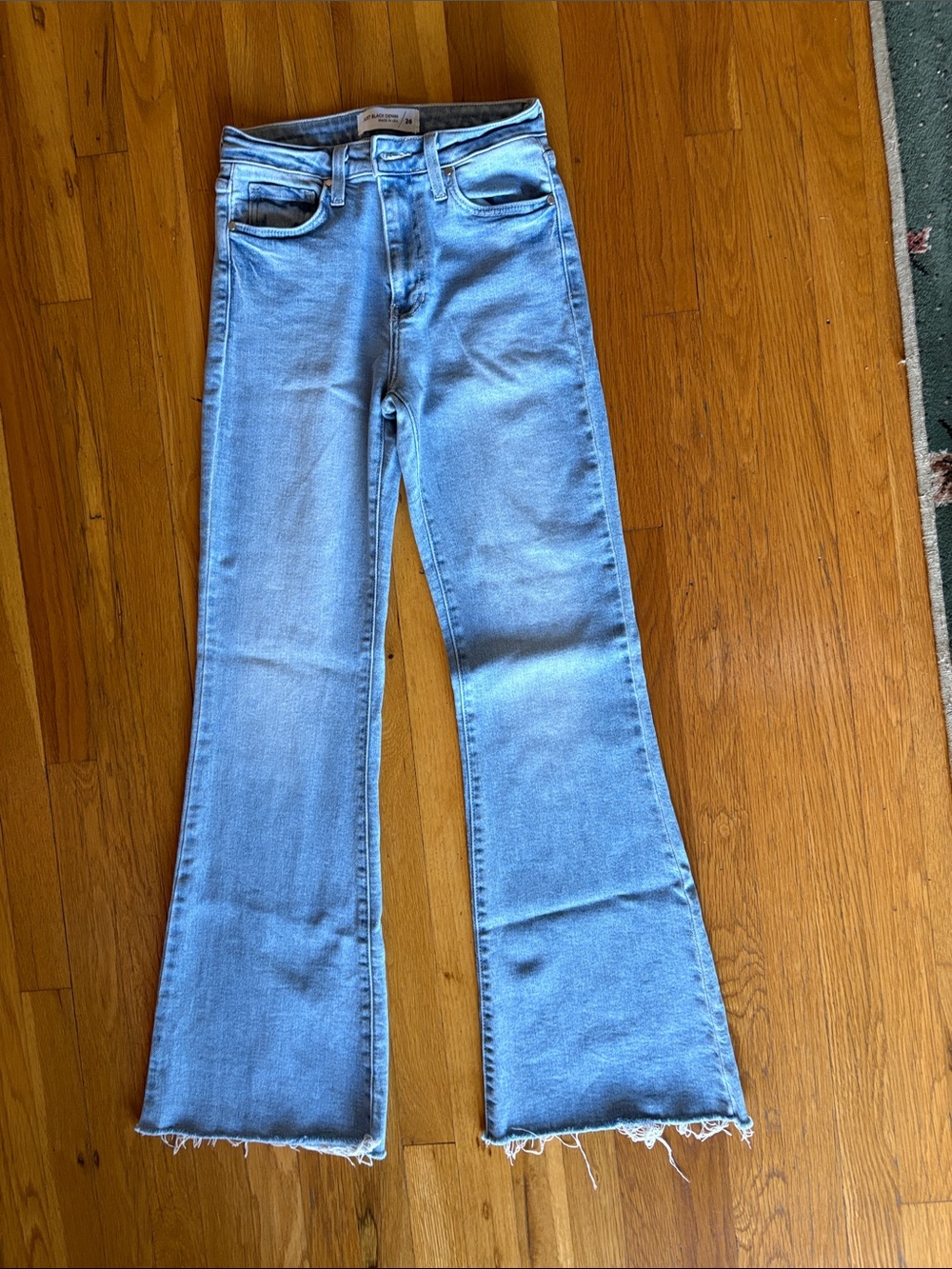 Just Black Light Blue High-Rise Flare Jeans